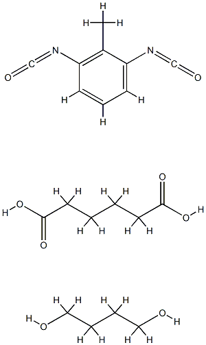 Hexanedioic acid, polymer with 1,4-butanediol and 1,3-diisocyanatomethylbenzene Structure