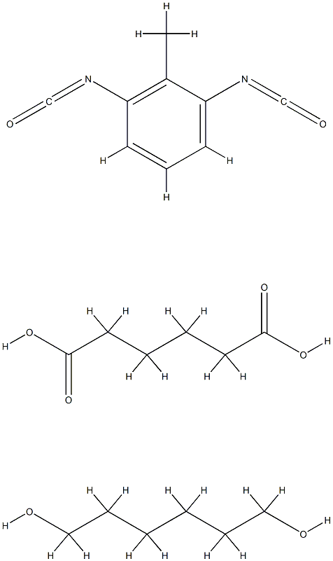 Hexanedioic acid, polymer with 1,3-diisocyanatomethylbenzene and 1,6-hexanediol Structure