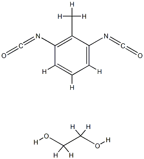 1,2-에탄디올,1,3-디이소시아네이토메틸벤젠중합체톨루엔디이소시아네이트,에틸렌글리콜중합체 구조식 이미지