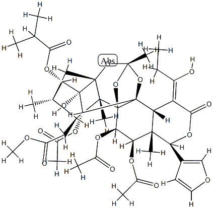 11α,12α-Bis(acetyloxy)-15-[(Z)-1-hydroxypropylidene]phragmalin 30-acetate 3-(2-methylpropionate) Structure
