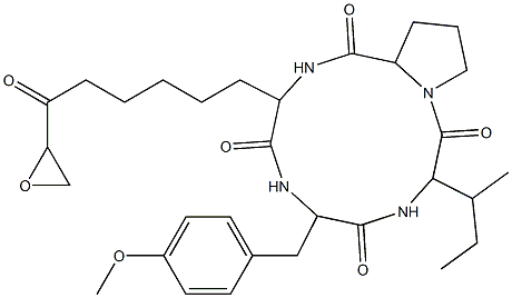 Cyclo(Aoe-D-Tyr(Me)-Ile-Pro-) Structure