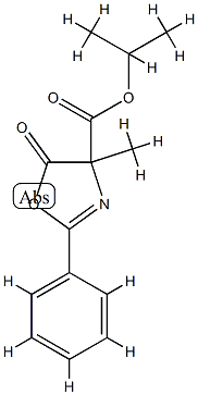 4-Oxazolecarboxylic  acid,  4,5-dihydro-4-methyl-5-oxo-2-phenyl-,  1-methylethyl  ester Structure