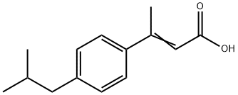 2-Butenoicacid,3-[4-(2-methylpropyl)phenyl]-(9CI) Structure