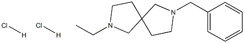 2,7-Diazaspiro[4.4]nonane, 2-ethyl-7-(phenylMethyl)-, (Hydrochloride) (1:2) (or 2,7-Diazaspiro[4.4]nonane,2-ethyl-7-(phenylMethyl)-,dihydrochloride (9CI)) 구조식 이미지