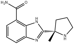2-[(2S)-2-Methylpyrrolidin-2-yl]-1H-benimidazole-4- carboxamide hydrochloride (1:2) Structure