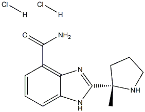 1H-BenziMidazole-7-carboxaMide, 2-[(2S)-2-Methyl-2-pyrrolidinyl]-, hydrochloride (1:2) Structure