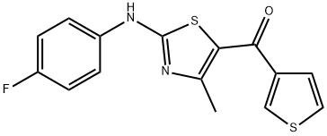 [2-[(4-Fluorophenyl)amino]-4-methyl-5-thiazolyl]-3-thienylmethanone Structure