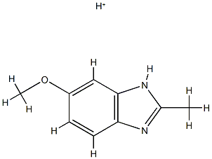 1H-벤즈이미다졸,6-메톡시-2-메틸-,공액산(1:1) 구조식 이미지