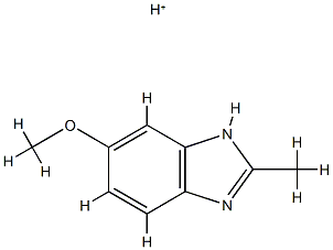 1H-Benzimidazole,  6-methoxy-2-methyl-,  conjugate  acid  (1:1) Structure