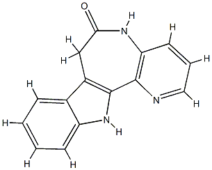 Pyrido[3,2:2,3]azepino[4,5-b]indol-6(5H)-one,  7,12-dihydro- 구조식 이미지