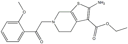 Ethyl-2-amino-6-[2-(2-methoxyphenyl)-2-oxoethyl]4,5,6,7,-tetrahydrothieno[2,3-c]pyridine-3-carboxylate Structure