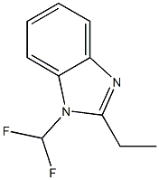 1H-벤즈이미다졸,1-(디플루오로메틸)-2-에틸-(9CI) 구조식 이미지