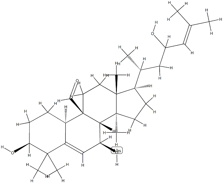 3β,7β,23-Trihydroxycucurbita-5,24-dien-19-al 구조식 이미지