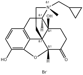 (3R,4R,4aS,7aR,12bS)-3-(cyclopropylmethyl)-4a,9-dihydroxy-3-methyl-2,4,5,6,7a,13-hexahydro-1H-4,12-methanobenzofuro[3,2-e]isoquinoline-3-ium-7-one:bromide Structure