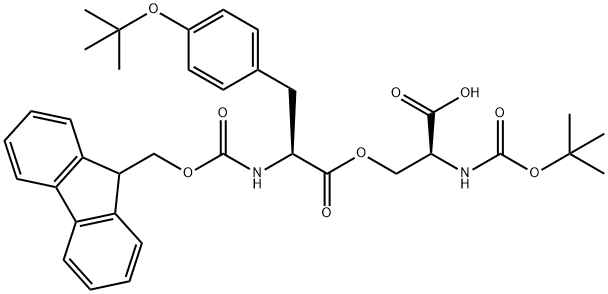 (Tert-Butoxy)Carbonyl Ser((9H-Fluoren-9-yl)MethOxy]Carbonyl Tyr(tBu))-OH Structure