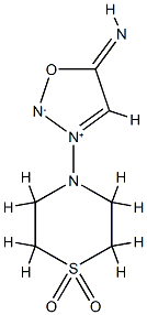 3-[(Thiomorpholine1,1-dioxide)-4-yl]sydnone이민-3-ium 구조식 이미지