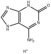 2H-Purin-2-one,  6-amino-3,7-dihydro-,  conjugate  acid  (1:2) Structure