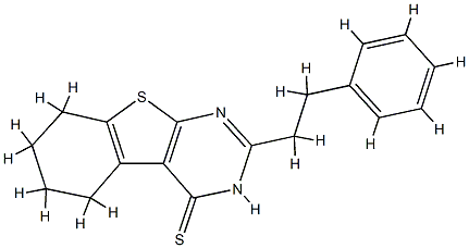 2-(2-phenylethyl)-5,6,7,8-tetrahydro-3H-[1]benzothiolo[2,3-d]pyrimidine-4-thione Structure