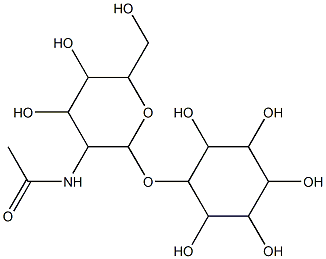 1-O-alpha-2-acetamido-2-deoxygalactopyranosyl-inositol Structure