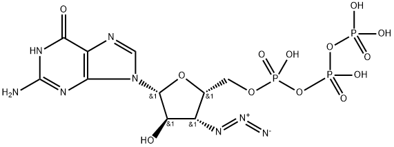 9-(3'-azido-3'-deoxy-beta-xylofuranosyl)guanine 5'-triphosphate Structure