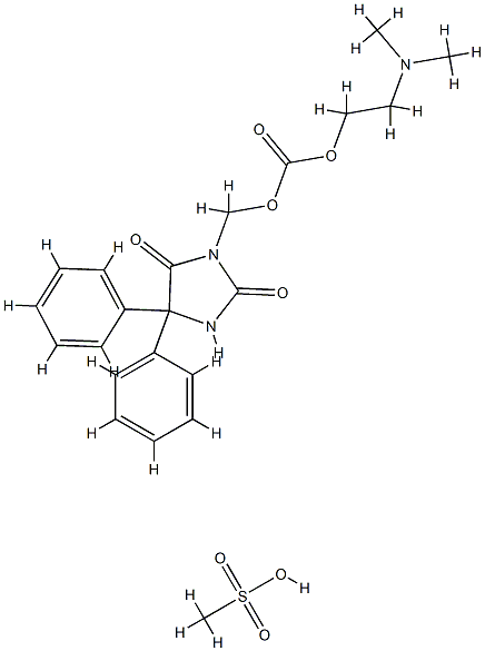 3-(hydroxymethyl)phenytoin N,N-dimethylaminoethyl carbonate Structure