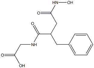 (3-(N-hydroxy)carboxamido-2-benzylpropanoyl)glycine Structure