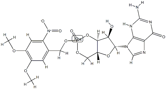 4,5-디메톡시-2-니트로벤질고리형GMP 구조식 이미지