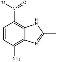 벤즈이미다졸,4(또는7)-아미노-2-메틸-7(또는4)-니트로-(7CI) 구조식 이미지