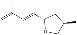 (2S)-Tetrahydro-4β-methyl-2α-[(E)-3-methyl-1,3-butadienyl]furan Structure