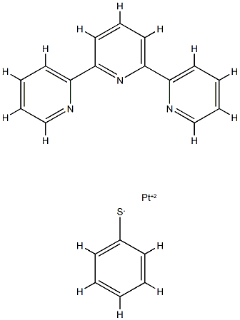 phenylthiolato-(2,2',2''-terpyridine)platinum II Structure