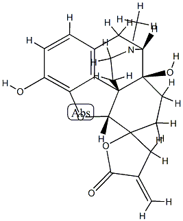 4,5-epoxy-3,6,14-trihydroxy-6-(2-carboxyallyl)-17-methylmorphinan gamma-lactone Structure