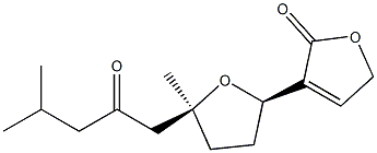 (2R)-2,3,4,5-Tetrahydro-5-methyl-5β-(4-methyl-2-oxopentyl)[2,3'-bifuran]-2'(5'H)-one 구조식 이미지