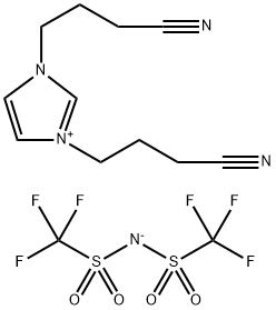 1,3-Bis(3-cyanopropyl)imidazolium  bis(trifluoromethylsulfonyl)imide 구조식 이미지