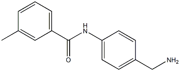 N-[4-(aminomethyl)phenyl]-3-methylbenzamide 구조식 이미지