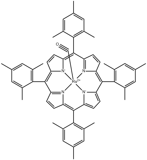 Carbonyl[5,10,15,20-tetrakis(2,4,6-triMethylphenyl)-21H,23H-porphinato]rutheniuM(II), Min. 98% Structure