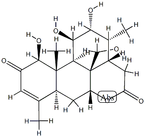 1β,11β,12α,20-Tetrahydroxypicras-3-ene-2,16-dione Structure