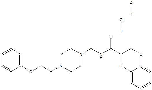 1,4-Benzodioxin-2-carboxamide, 2,3-dihydro-N-((4-(2-phenoxyethyl)-1-pi perazinyl)methyl)-, trans- Structure