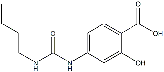 4-[(butylcarbamoyl)amino]-2-hydroxybenzoic acid Structure