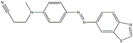 6-(4-(N-2-시아노에틸-N-메틸아미노)페닐아조)벤조티아졸 구조식 이미지