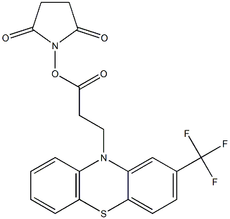 10-(3-프로피오닐옥시숙신이미드)-2-(트리플루오로메틸)페노티아진 구조식 이미지