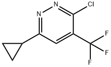 3-CHLORO-6-CYCLOPROPYL-4-(TRIFLUOROMETHYL)PYRIDAZINE Structure