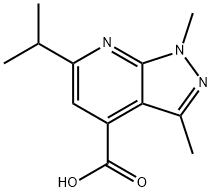 6-ISOPROPYL-1,3-DIMETHYL-1H-PYRAZOLO[3,4-B]PYRIDINE-4-CARBOXYLIC ACID Structure