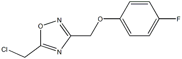 5-(CHLOROMETHYL)-3-[(4-FLUOROPHENOXY)METHYL]-1,2,4-OXADIAZOLE Structure