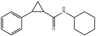 N-cyclohexyl-2-phenylcyclopropanecarboxamide 구조식 이미지