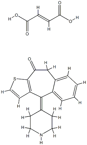 Norketotifen hydrogen fumarate 구조식 이미지