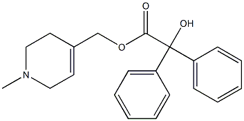1,2,3,6-테트라히드로-1-메틸-4-피리딘메탄올α-히드록시-α,α-디페닐아세테이트 구조식 이미지