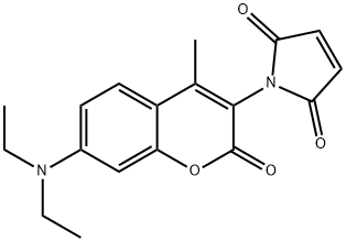 N-(4-(7-(디에틸아미노)-4-메틸쿠마린-3-일))말레이미드 구조식 이미지