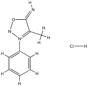 1,2,3-Oxadiazolium,5-amino-4-methyl-3-phenyl-, chloride (1:1) Structure