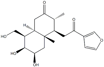 (3R)-4β-[2-(3-Furanyl)-2-oxoethyl]-3,4,4a,5,6,7,8,8aα-octahydro-6β,7β-dihydroxy-8β-(hydroxymethyl)-3α,4aβ-dimethyl-2(1H)-naphthalenone Structure