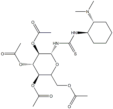 N-[(1R,2R)-2-(diMethylaMino)cyclohexyl]-N'-(2,3,4,6-tetra-O-acetyl-β-D-glucopyranosyl)-Thiourea Structure